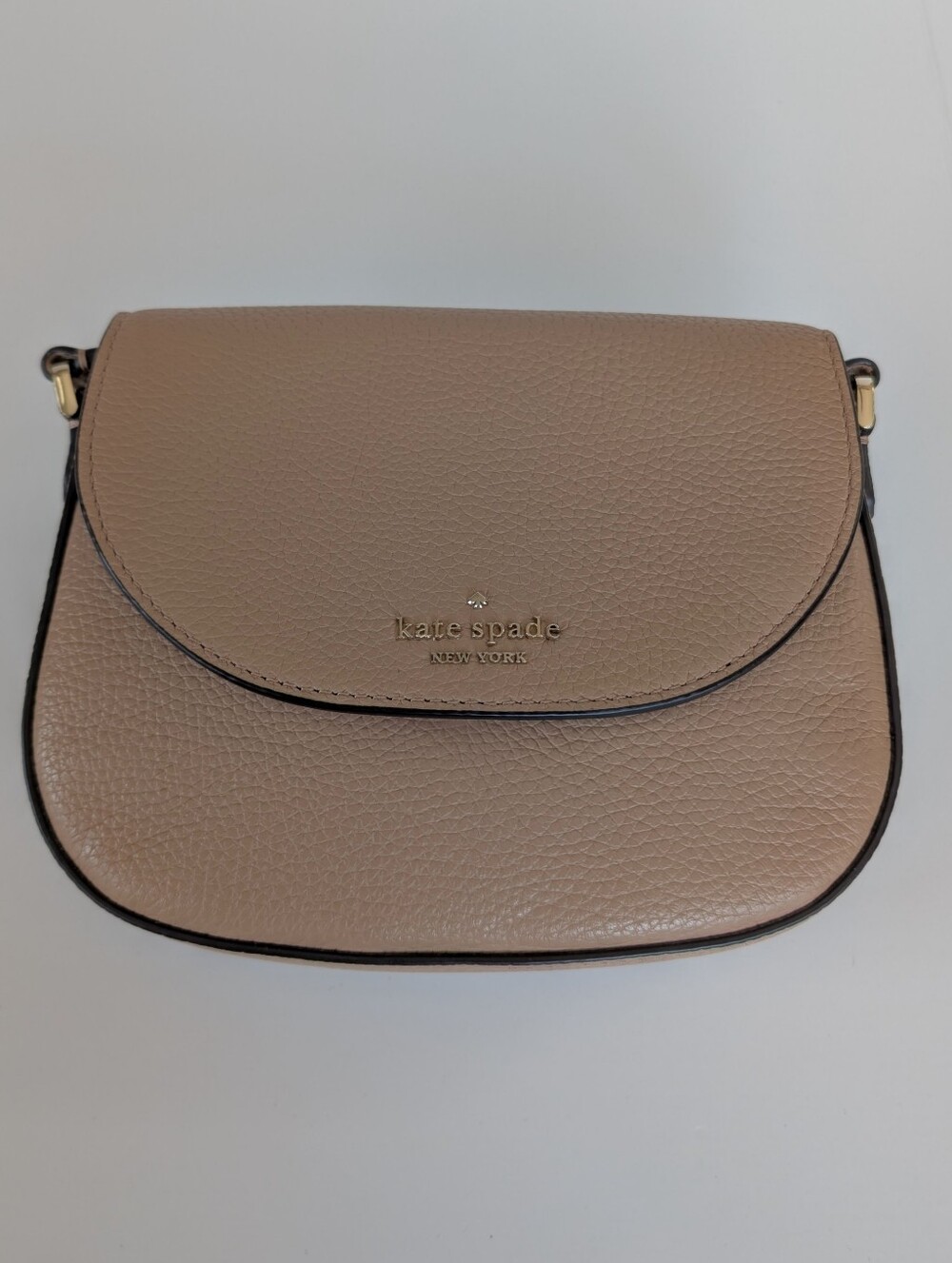 Kate Spade Leila Pebbled Leather Crossbody Bag in Tan